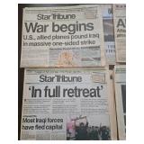 1991 Collection of Star Tribune Gulf War Newspapers