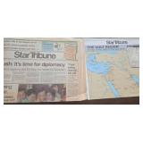 1991 Collection of Star Tribune Gulf War Newspapers
