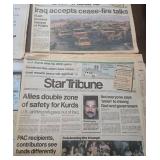 1991 Collection of Star Tribune Gulf War Newspapers