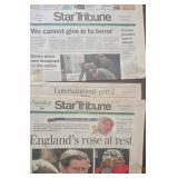 Star Tribune Front Pages - Diana, Princess of Wales Death Coverage Collection (Lot of 9)