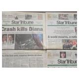 Star Tribune Front Pages - Diana, Princess of Wales Death Coverage Collection (Lot of 9)
