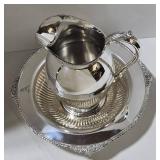 Vintage 2pc Silver Plated Kingsbury Bowl & Viking Yorkshire Pitcher