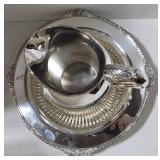 Vintage 2pc Silver Plated Kingsbury Bowl & Viking Yorkshire Pitcher