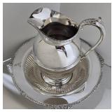 Vintage 2pc Silver Plated Kingsbury Bowl & Viking Yorkshire Pitcher