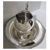 Vintage 2pc Silver Plated Kingsbury Bowl & Viking Yorkshire Pitcher