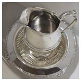 Vintage 2pc Silver Plated Kingsbury Bowl & Viking Yorkshire Pitcher