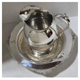 Vintage 2pc Silver Plated Kingsbury Bowl & Viking Yorkshire Pitcher