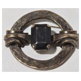 Les Bernard Mixed Metal Brutalist Brooch Circa 1970