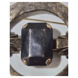 Les Bernard Mixed Metal Brutalist Brooch Circa 1970