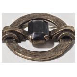 Les Bernard Mixed Metal Brutalist Brooch Circa 1970