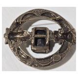 Les Bernard Mixed Metal Brutalist Brooch Circa 1970