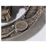 Les Bernard Mixed Metal Brutalist Brooch Circa 1970