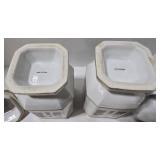 Vintage Porcelain Neoclassical Lidded Jars (Lot of 2)