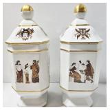 Vintage Porcelain Neoclassical Lidded Jars (Lot of 2)
