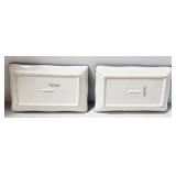 Towang Hand Painted Ceramics Plates (Set of 2) & Green Glass Egg Cups