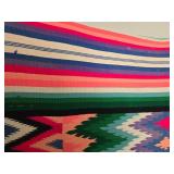 Vintage Turkish Vibrant Color Kilim Hand-Woven Rug or Wall Tapestry
