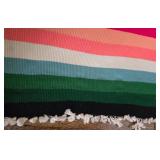 Vintage Turkish Vibrant Color Kilim Hand-Woven Rug or Wall Tapestry