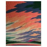 Vintage Turkish Vibrant Color Kilim Hand-Woven Rug or Wall Tapestry