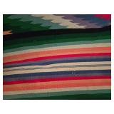 Vintage Turkish Vibrant Color Kilim Hand-Woven Rug or Wall Tapestry