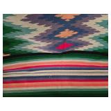 Vintage Turkish Vibrant Color Kilim Hand-Woven Rug or Wall Tapestry