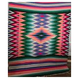 Vintage Turkish Vibrant Color Kilim Hand-Woven Rug or Wall Tapestry