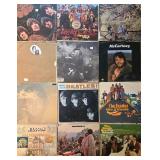 12 Vintage Vinyl Records - The Beatles, Paul McCartney, John Lennon, The Beach Boys, Woodstock