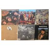 12 Vintage Vinyl Records - The Beatles, Paul McCartney, John Lennon, The Beach Boys, Woodstock