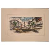 Simada Vintage Serigraph Art Prints - Set of 3 Montreal Scenes: Jacques-Cartier, L