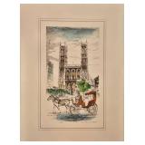 Simada Vintage Serigraph Art Prints - Set of 3 Montreal Scenes: Jacques-Cartier, L