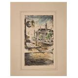 Simada Vintage Serigraph Art Prints - Set of 3 Montreal Scenes: Jacques-Cartier, L