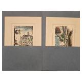 Simada Vintage Serigraph Art Prints - Set of 3 Montreal Scenes: Jacques-Cartier, L