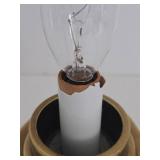 Vintage STIFFEL Glass Hurricane Lamp with Brass Base