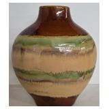 Vintage Mid Century Drip Glaze Stoneware Pottery Vase