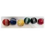 Vintage Croquet Balls - 6-Ball Set - Game Room Display or Replacement Balls
