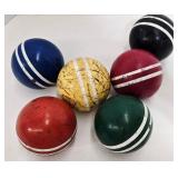Vintage Croquet Balls - 6-Ball Set - Game Room Display or Replacement Balls