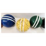 Vintage Croquet Balls - 6-Ball Set - Game Room Display or Replacement Balls
