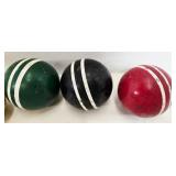 Vintage Croquet Balls - 6-Ball Set - Game Room Display or Replacement Balls