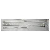 Lot of 3 Glass Rods of Varying Lengths - Signed