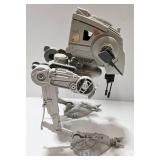 Kenner Star Wars AT-ST Scout Chicken Walker Vehicle, Snowspeeder & Endor Speeder Bikes (Lot of 4)