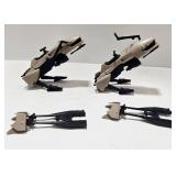 Kenner Star Wars AT-ST Scout Chicken Walker Vehicle, Snowspeeder & Endor Speeder Bikes (Lot of 4)