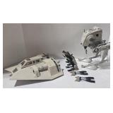 Kenner Star Wars AT-ST Scout Chicken Walker Vehicle, Snowspeeder & Endor Speeder Bikes (Lot of 4)