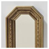 HOMCO Vintage Gold MCM Framed Mirror & Vintage Baroque Oval Mirror
