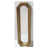 HOMCO Vintage Gold MCM Framed Mirror & Vintage Baroque Oval Mirror