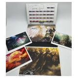 Aion 2009 Calendar & Kekai Kotaki Art Prints (Lot of 6) Including one Signed Art Piece