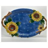 Fitz & Floyd Essentials Sunflower Ceramic Tray - 18 x 12 in