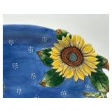 Fitz & Floyd Essentials Sunflower Ceramic Tray - 18 x 12 in
