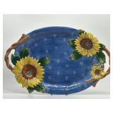 Fitz & Floyd Essentials Sunflower Ceramic Tray - 18 x 12 in
