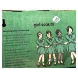 Vintage Lot of GIRL SCOUTS Memorabilia Including Stamps, Plate & Tins