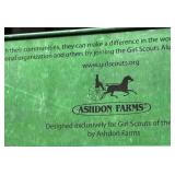 Vintage Lot of GIRL SCOUTS Memorabilia Including Stamps, Plate & Tins