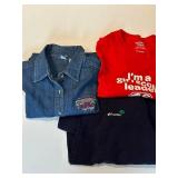 Girl Scouts Clothing (Lot of 5) - Assorted Shirts, Denim Shirt & Cardigan
